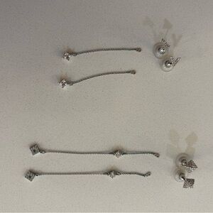 Swarovski Silver 4 pice Earring Set